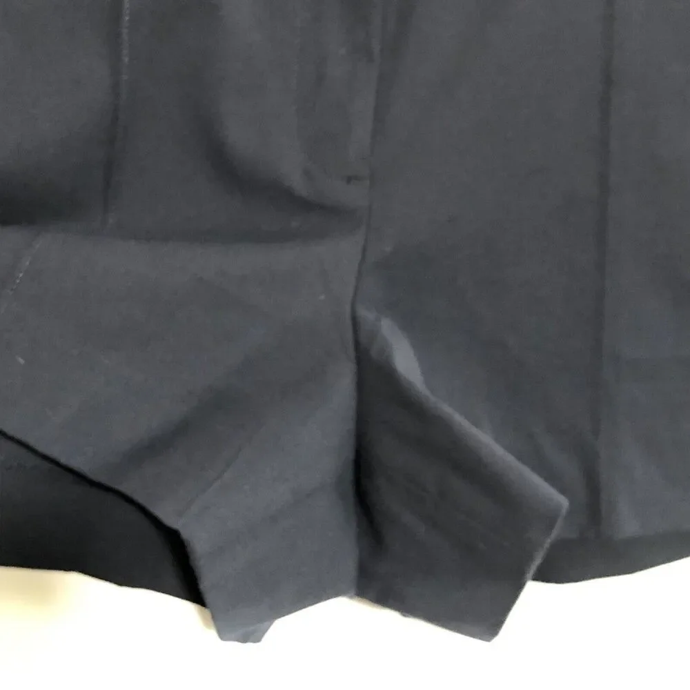 J.CREW  Pintuck Suit Short Womens 12 Blue Navy Stretch Cotton 3